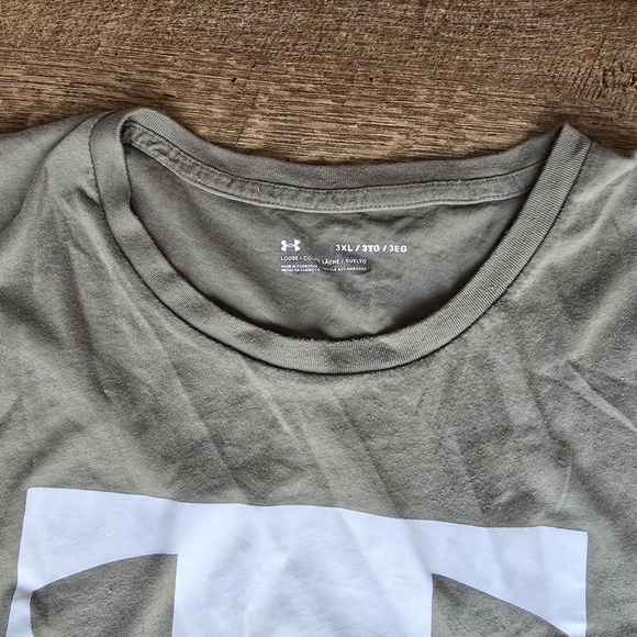Under Armour Mens Olive Green T Shirt - Picture 3 of 7